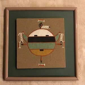 Southwest Teddy Tolela sand painting, symbolic design